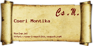 Cseri Montika névjegykártya